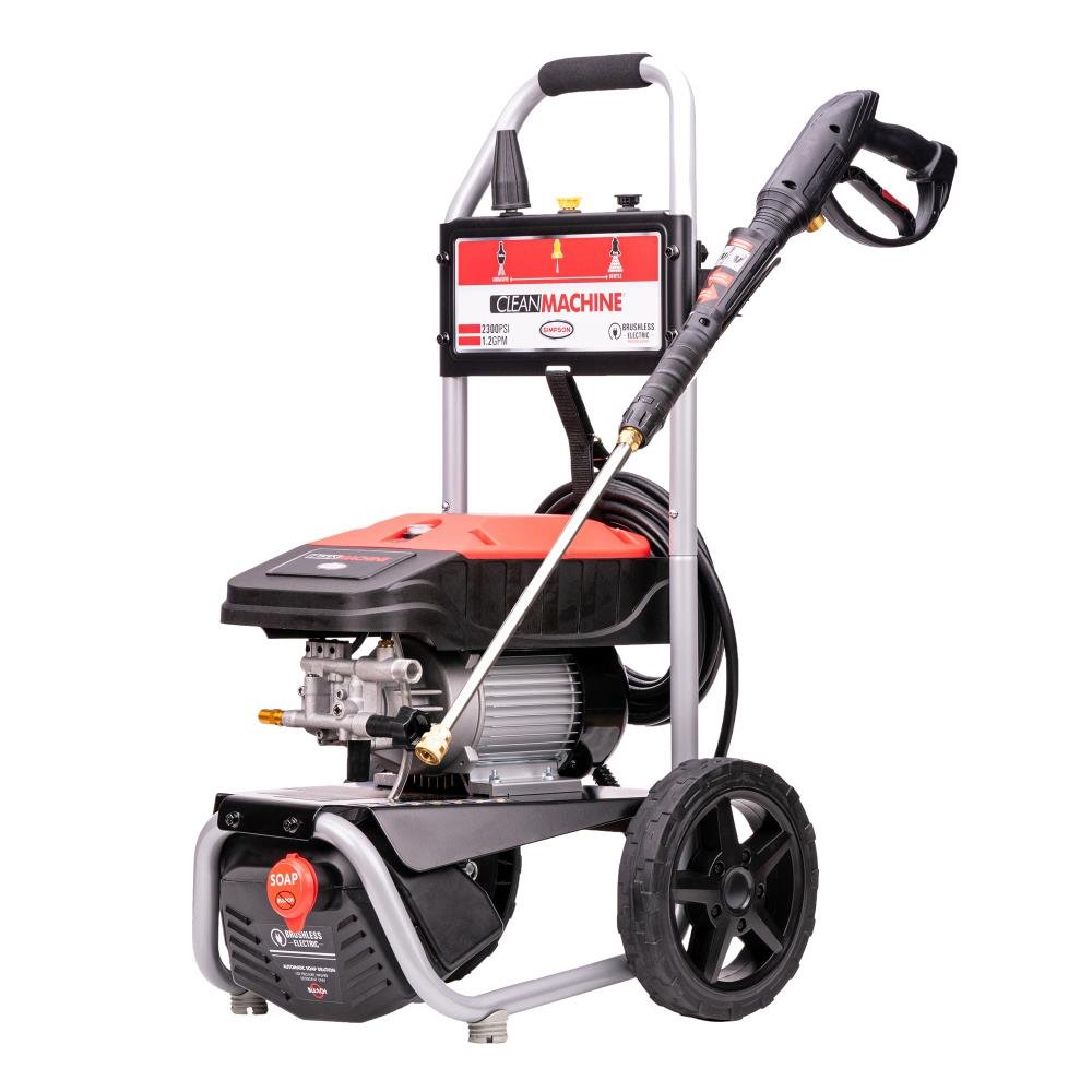 15470475.jpg SIMPSON 1.2-GPM Clean Machine 2300 PSI 1.2-GPM Cold Water Electric Pressure Washer with 3 Spray Tips (Battery Included) CM60976 - Image 1