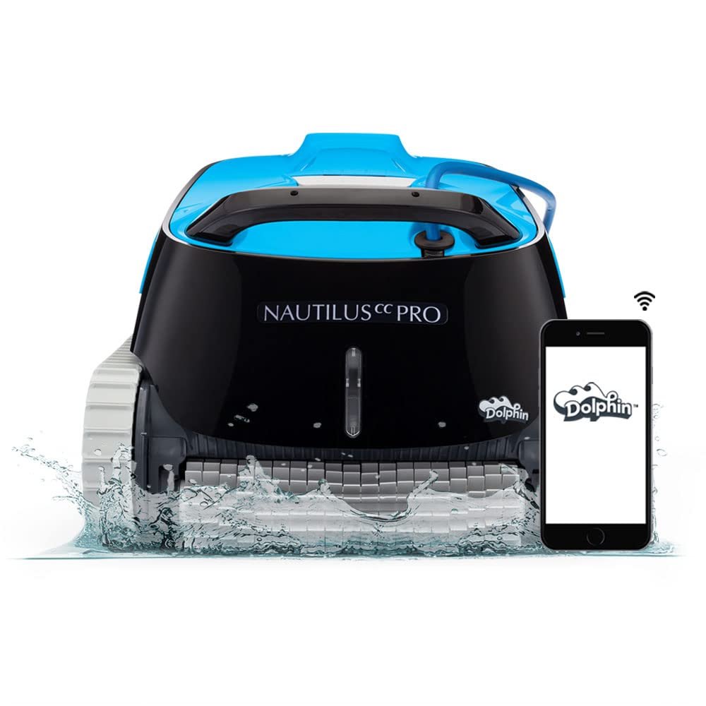 51YvE_40ZvL.jpg Dolphin Nautilus CC Pro Wi-Fi Robotic Pool Vacuum Cleaner up to 50 FT – Waterline Scrubber Brush - Image 1