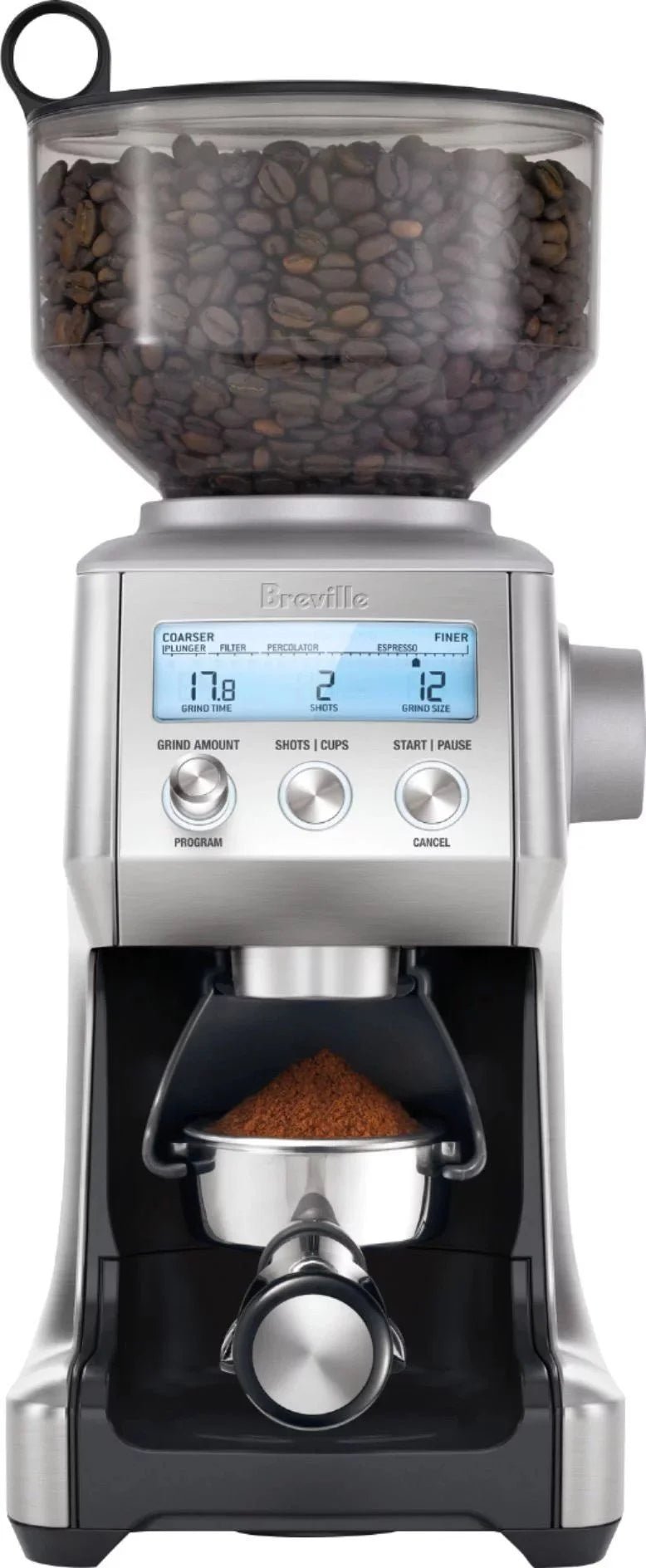 6216364_sd-1-2-1.jpg Breville – the Smart Grinder Pro 12-Cup Coffee Grinder – Stainless Steel - Image 1