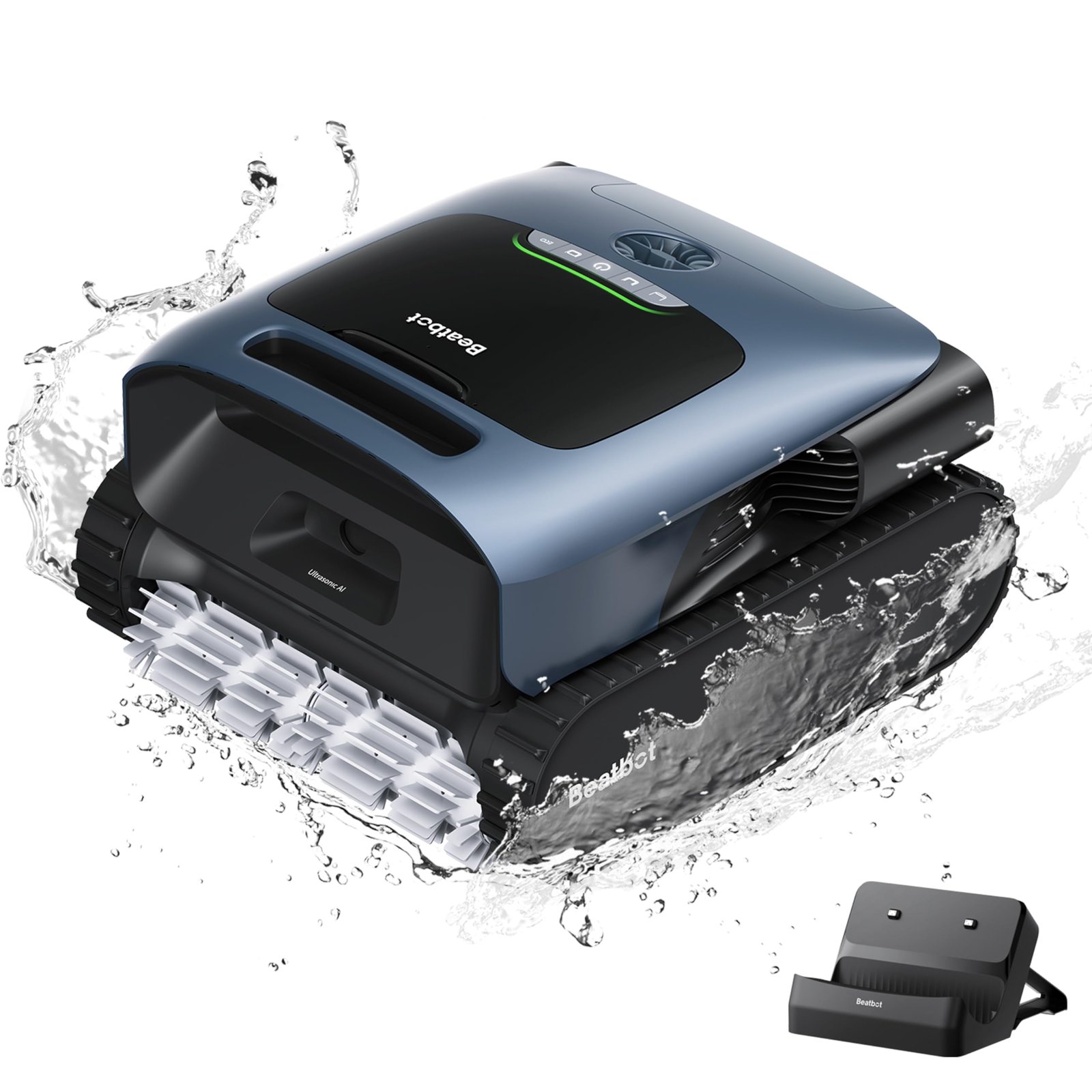 71EIeuOR5mL.jpg Beatbot AquaSense Pro Cordless Pool Cleaner Robot – Clarifies Water, Cleans Surface, Floor, Walls and Waterline, Intelligent Path Optimization, Surface Parking-Dark Blue - Image 1