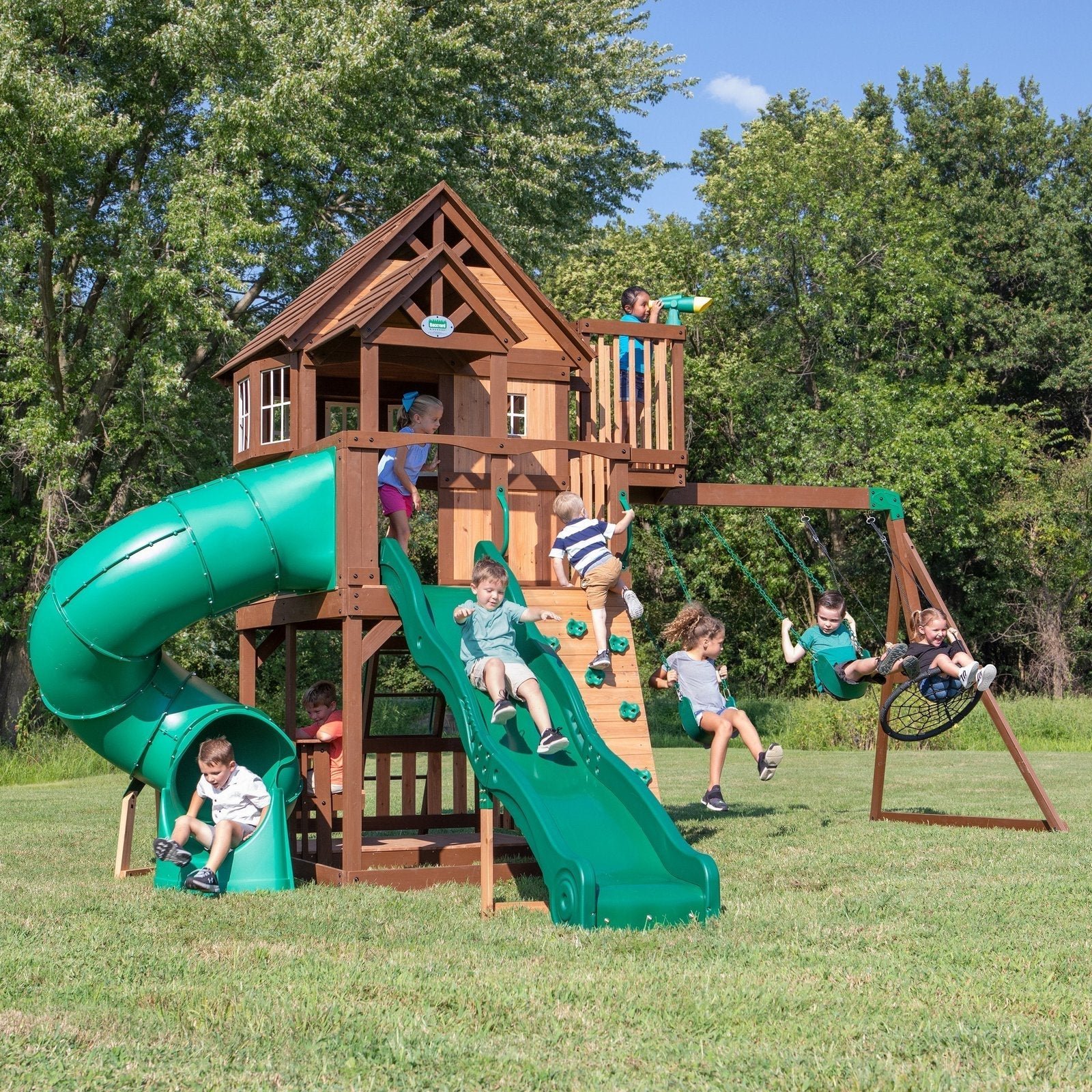 Skyfort-With-Tube-Slide-Main-1.jpg Skyfort II With Spiral Tube Slide - Image 1