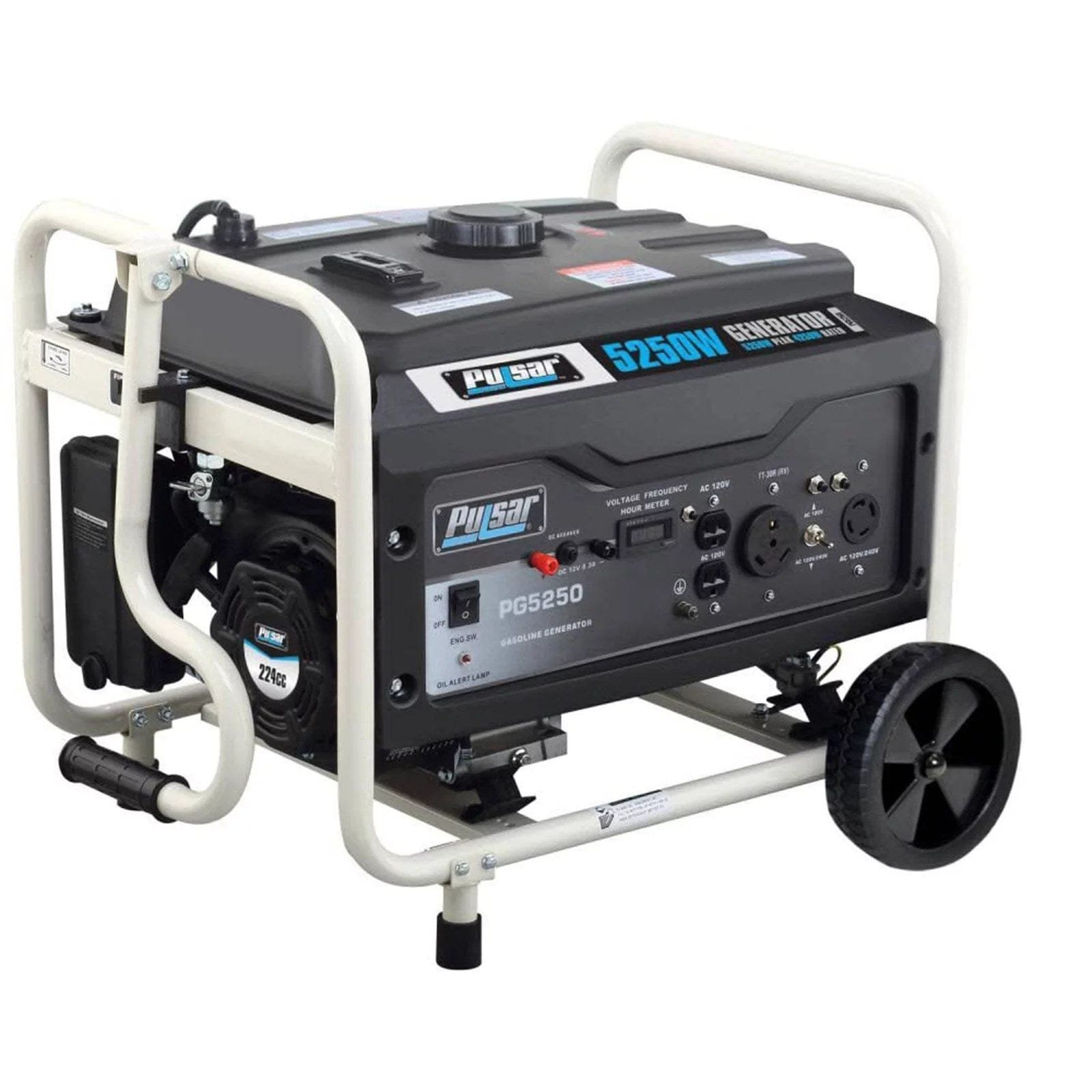 img-2602.jpg Pulsar 5,250/4,250-Watt Gasoline Powered Recoil Start Portable Generator - Image 1