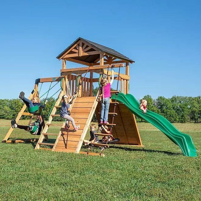img-744.jpg Backyard Discovery Endeavor Cedar Swing Set - Image 1