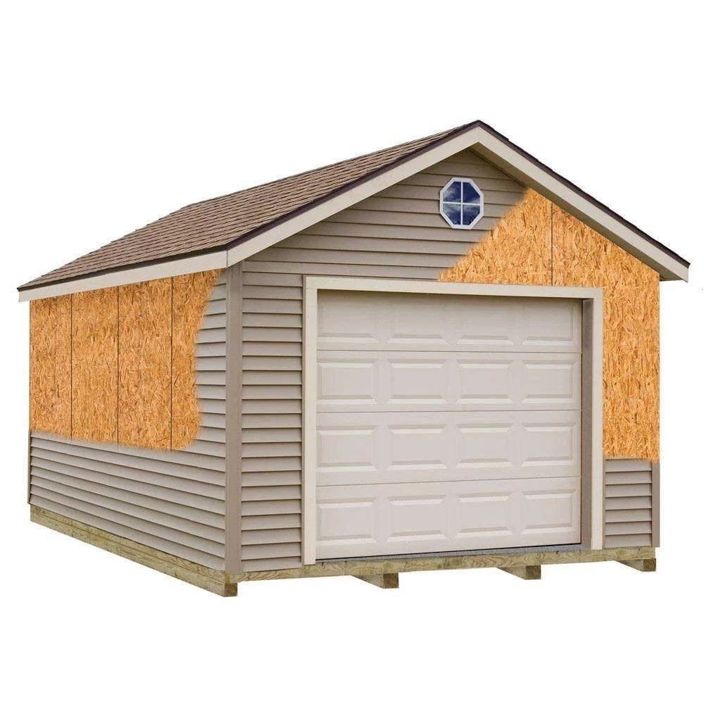 img-822.jpg Best barns Greenbriar 12’x16′ Wood Garage Barn Kit-Installation Included - Image 1
